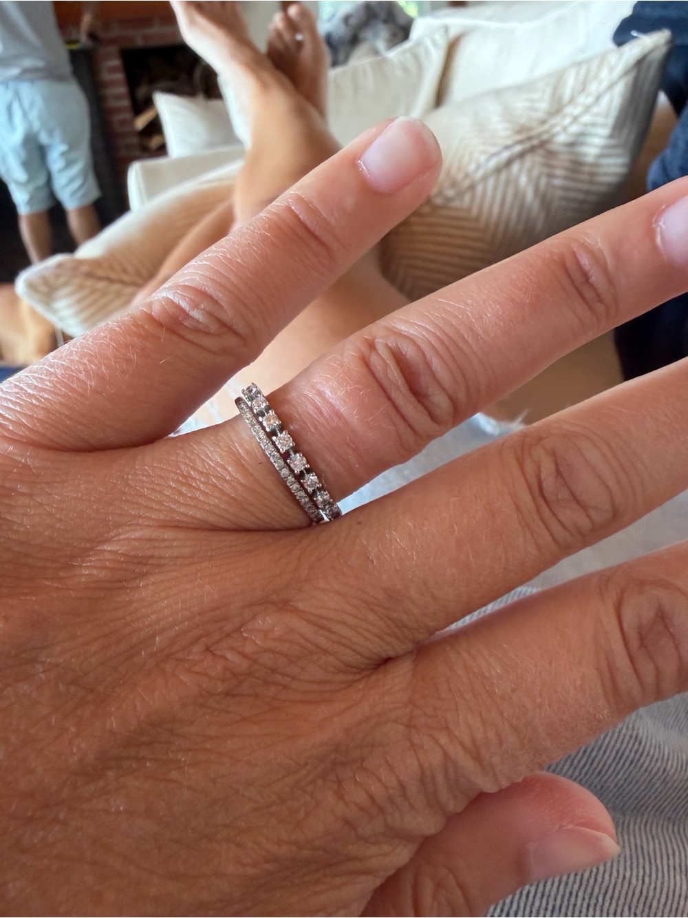 Dana Rebecca Designs Double Row Ava Bea Diamond Ring in 14k white gold - Picture 4 of 6